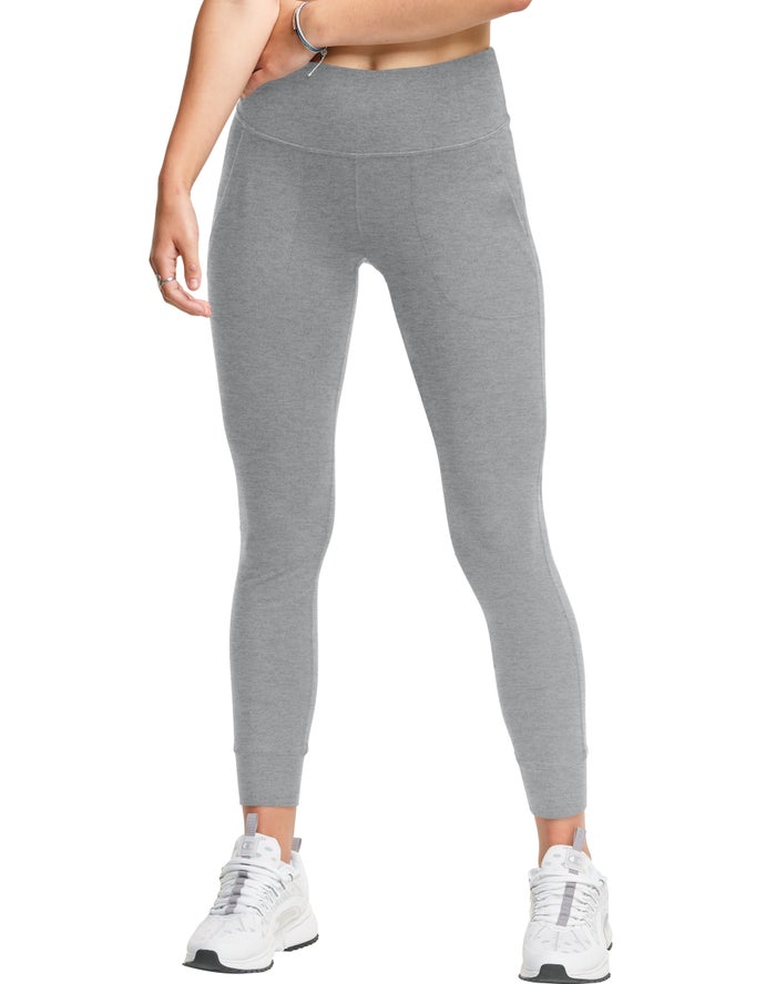 Champion Womens Leggings NZ - Authentic Grey ( 4062-SCEVZ )